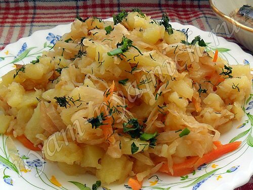 Картофель с капустой