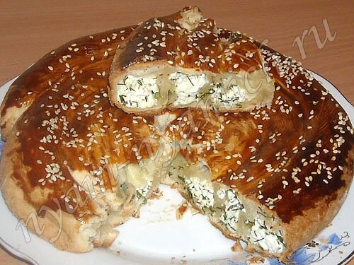 Пирог с сыром «Улитка»