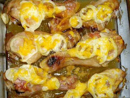 Куриные голени в меду, запеченные в духовке