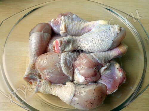 Куриные голени запеченные в сливочном соусе